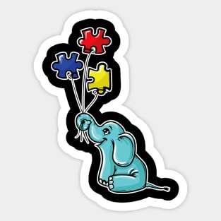 Cute Autism Awareness Elephant Proud Support Month Sticker